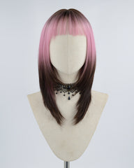 Pink Ombre Brown Synthetic Wig HW209