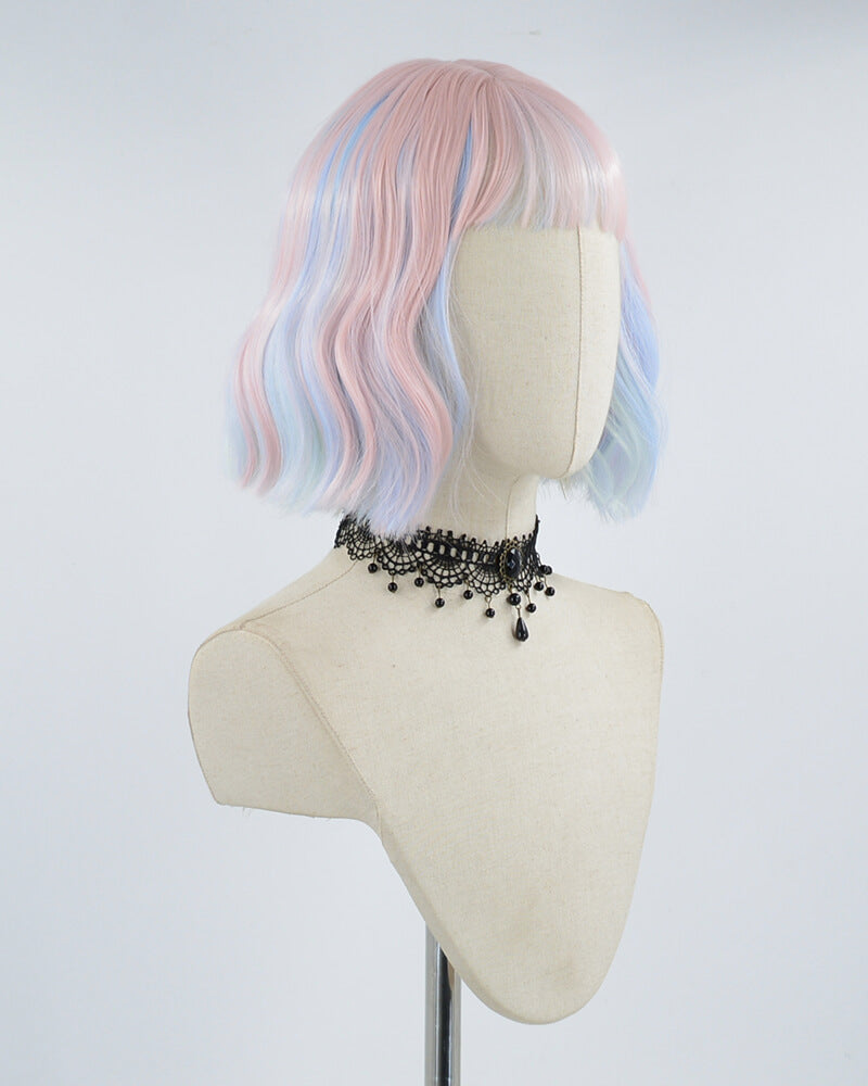Short Rainbow Hard Front Wig HW003