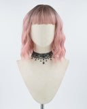 Ombre Pink Curly Synthetic Wig HW175