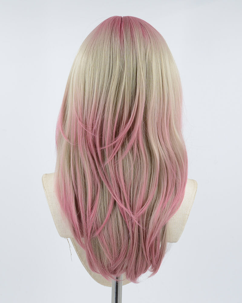 Pink Ombre Grey Synthetic Wig HW231