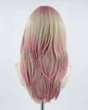 Pink Ombre Grey Synthetic Wig HW231