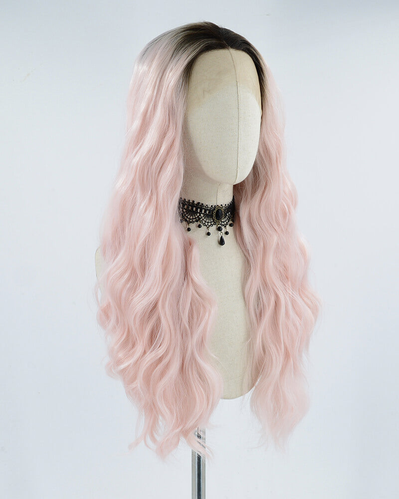 Ombre Pink Synthetic Lace Front Wig WW284