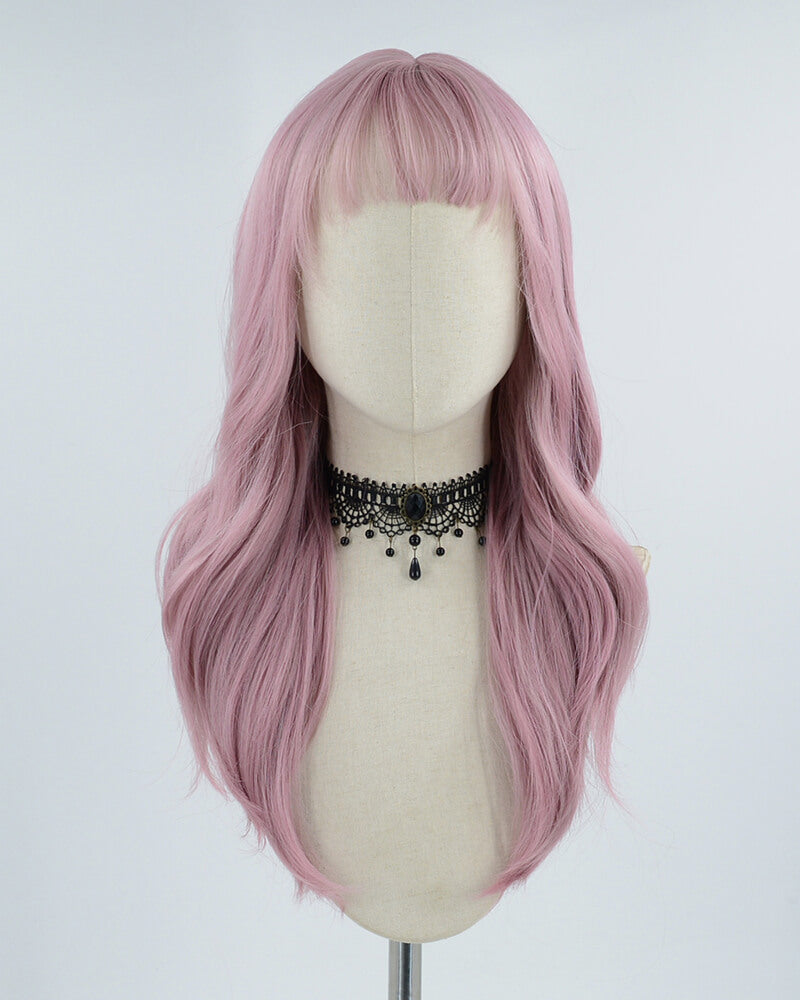 Pink Wavy Synthetic Wig HW184