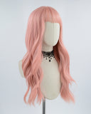 Pastel Pink Wavy Synthetic Wig HW186