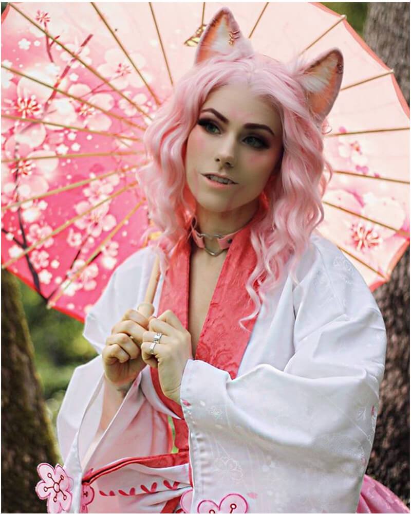 Short Pink Bob Hairstyle Curly Synthetic Lace Front Wig WW011