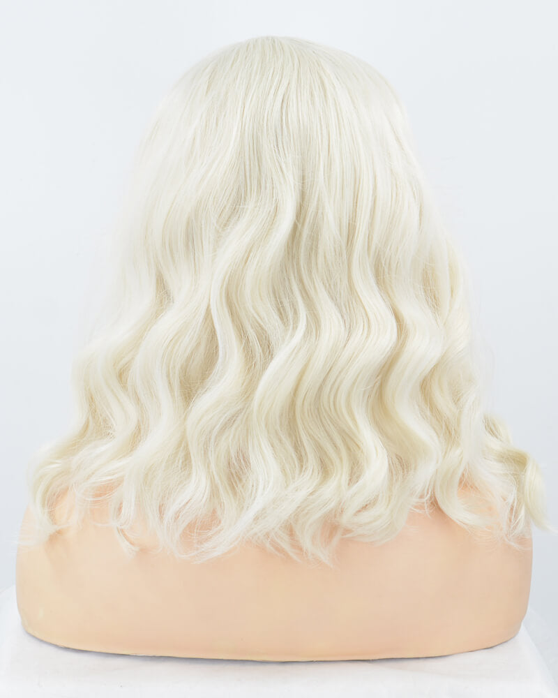 Platinum Blonde Short Synthetic Lace Front Wig WT139