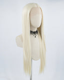 Platinum Blonde Straight Synthetic Lace Front Wig WW274