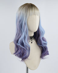 Ombre Blue Purple Synthetic Wig HW196