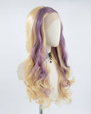 Purple Blonde Synthetic Lace Front Wig WW488