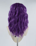 Short Purple Curly Synthetic Lace Front Wig WW100