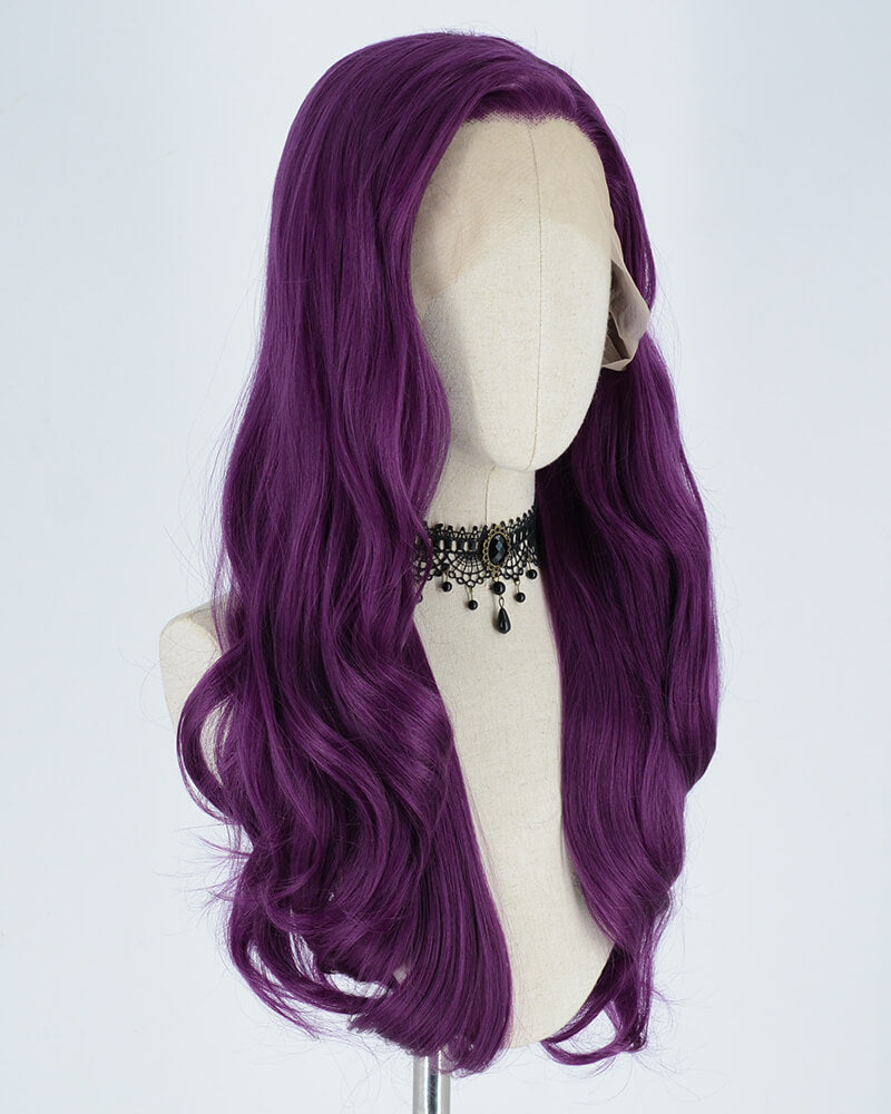 Purple Wavy Synthetic Lace Front Wig WW033