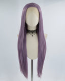 Straight Purple Synthetic Lace Front Wig WT126