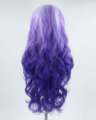 Ombre Purple Wavy Synthetic Lace Front Wig WW378