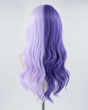 Half Purple Synthetic Lace Front Wig HW174