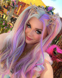 New Mixed Color Synthetic lace Front Wig WT117