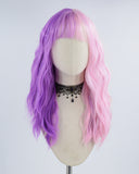Half Pink Half Purple synthetic Wig HW205