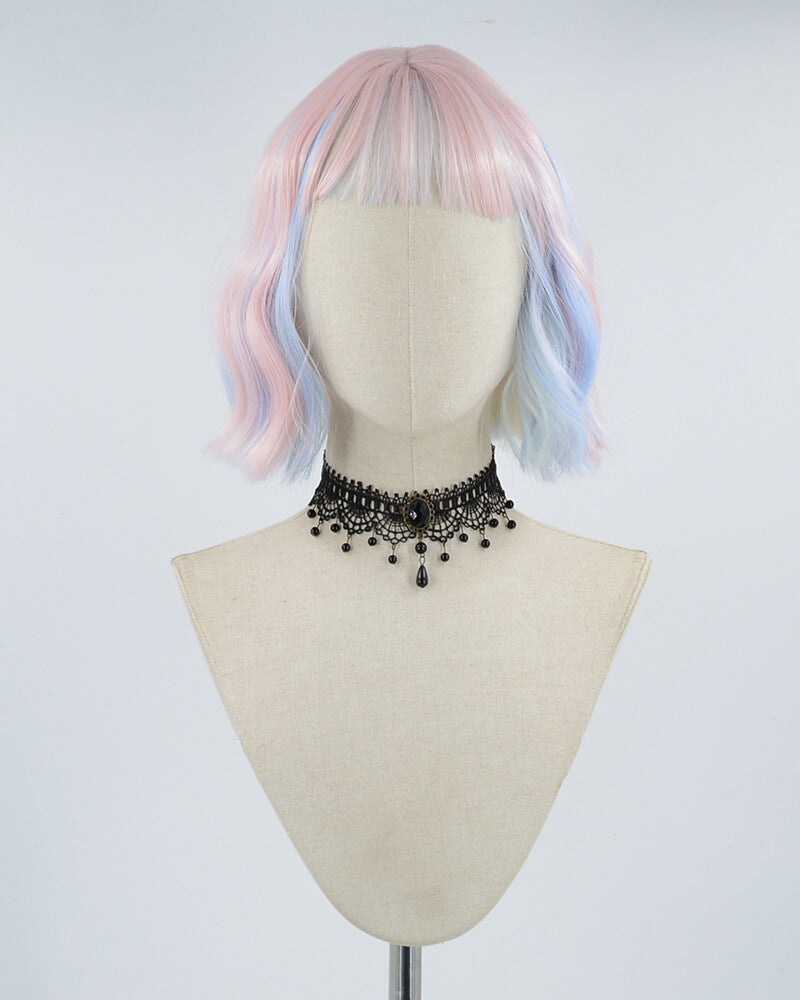 Short Rainbow Hard Front Wig HW003
