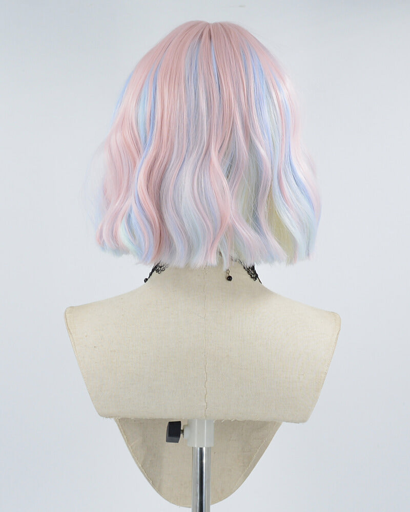Short Rainbow Hard Front Wig HW003