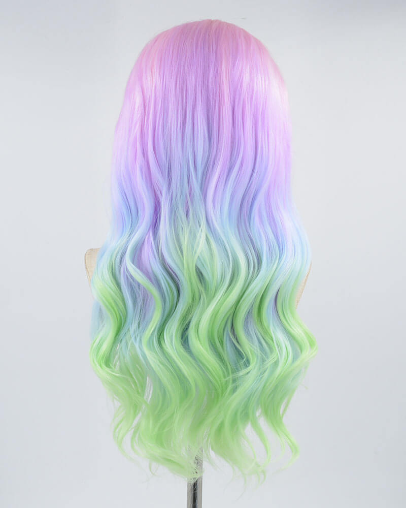 Rainbow Wavy Synthetic Lace Front Wig WW395