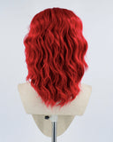 Red Curly Short Synthetic Lace Front Wig WW001