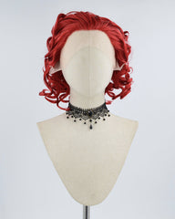 Red Short Curly Synthetic Lace Front Wig WW424