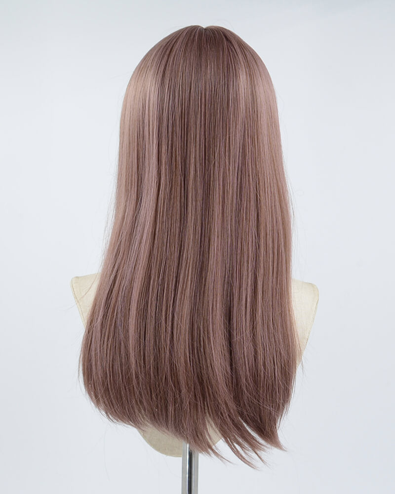 Rose Pink Streaked Synthetic Wig HW229