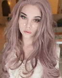 Dusty Rose Gold Synthetic Lace Front Wig WT062