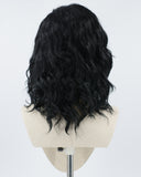 Curly Natural Black Short Synthetic Lace Front Wig WW024