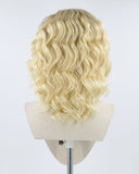 Ombre Blonde Curly Synthetic Lace Front Wig WW148