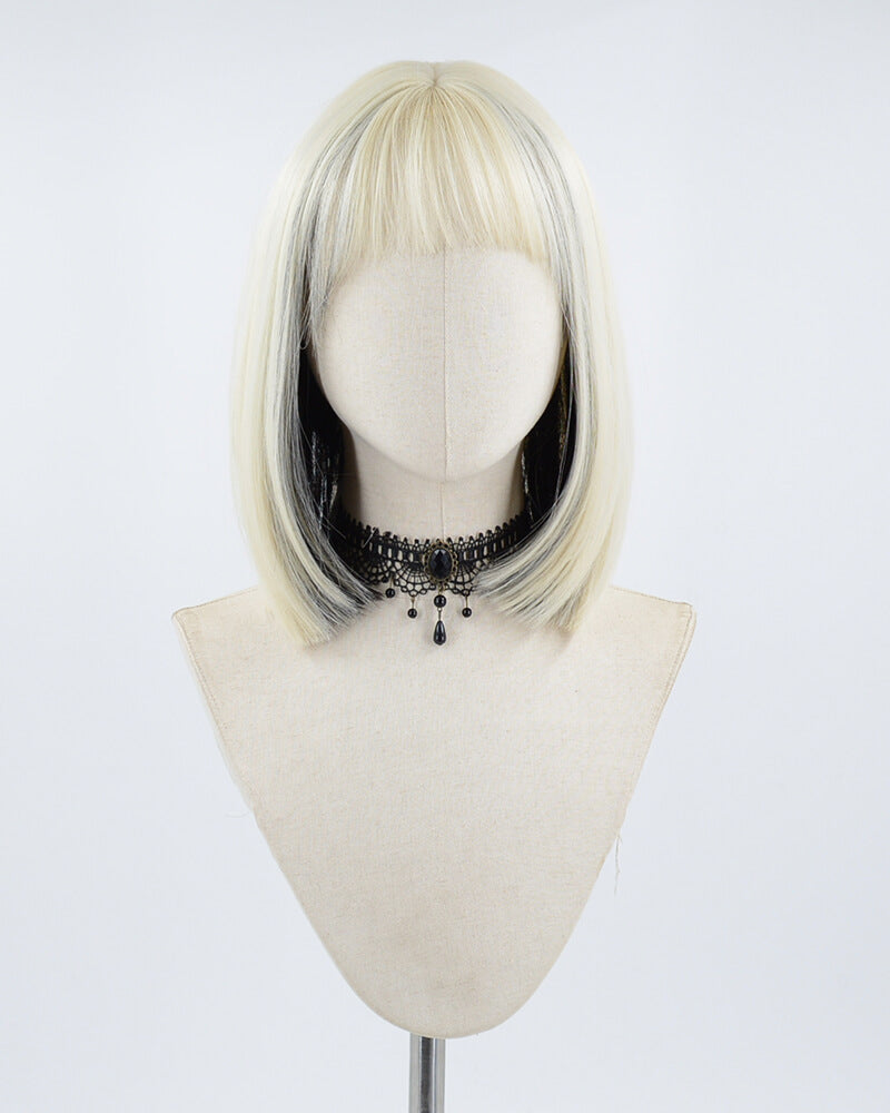 Blonde Black Synthetic Wig HW225