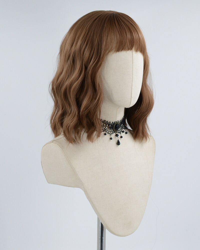 Brown Short Curly Synthetic Wig HW180