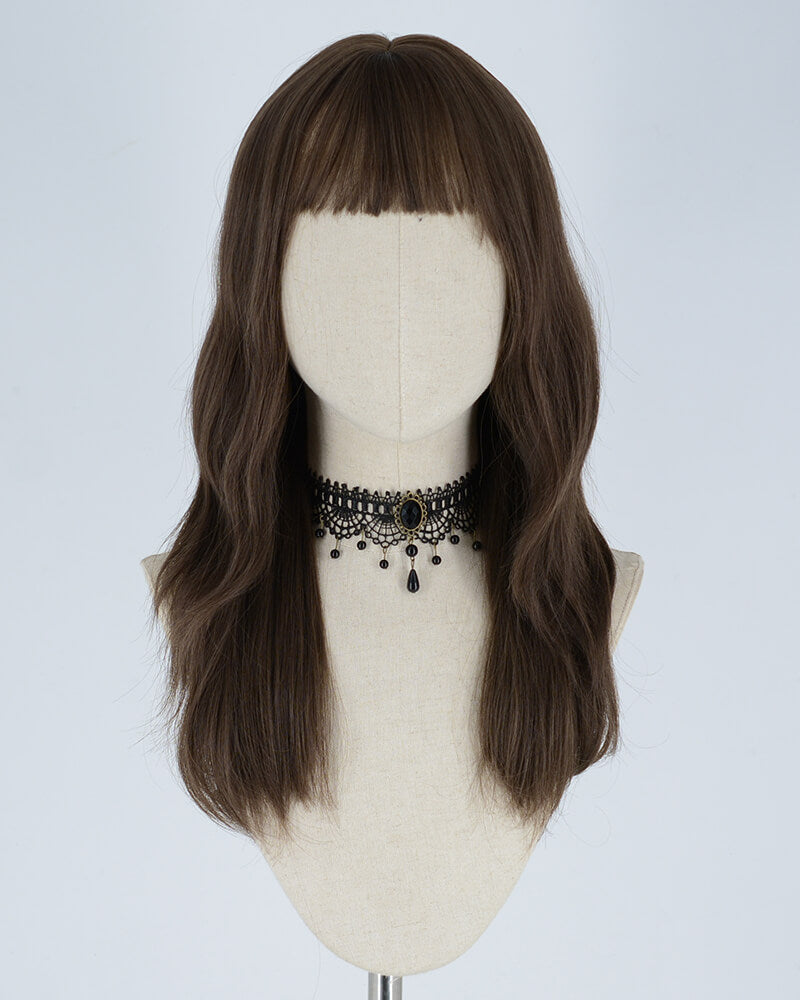 Brown Wavy Synthetic Lace Front Wig HW122