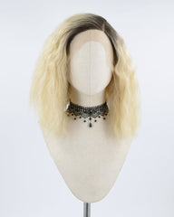 Ombre Blonde Curly Synthetic Lace Front Wig WW244