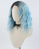Ombre Blue Synthetic Lace Front Wig WW135