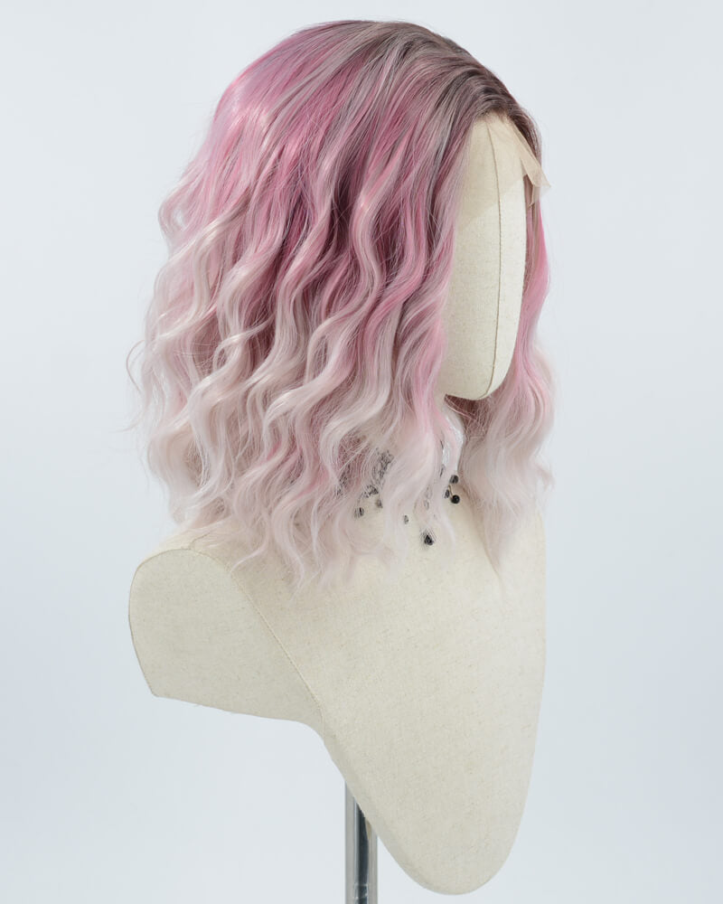 Ombre Pink Synthetic Lace Front Wig WW134