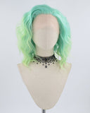 Mint Green Synthetic Lace Front Wig WW022