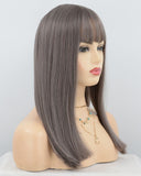 Grey Pink Synthetic Wig HW115