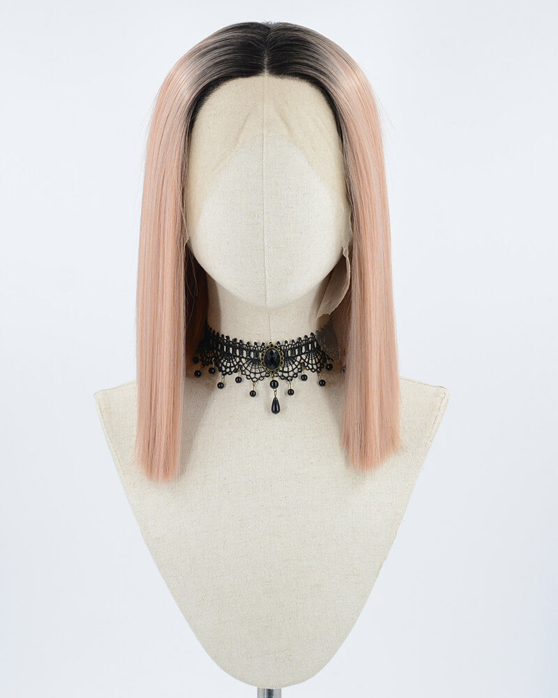 Ombre Pink Synthetic Lace front Wig WT038
