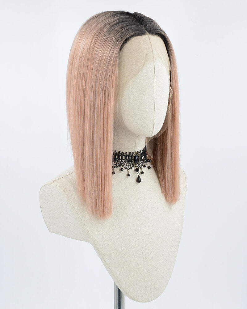 Ombre Pink Synthetic Lace front Wig WT038