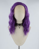 Short Purple Curly Synthetic Lace Front Wig WW100