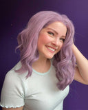 Purple Short Synthetic Lace Front Wig WT082