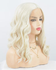 Platinum Blonde Short Synthetic Lace Front Wig WT139