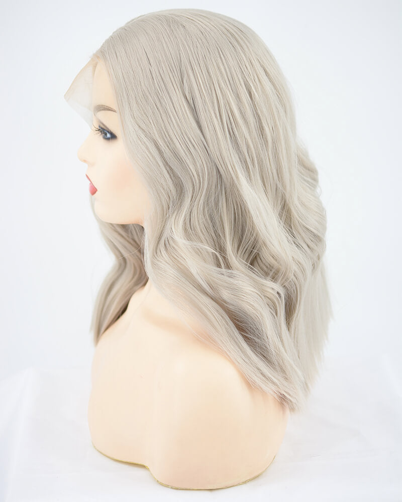 Gray Short Synthetic Lace Front Wig WW078
