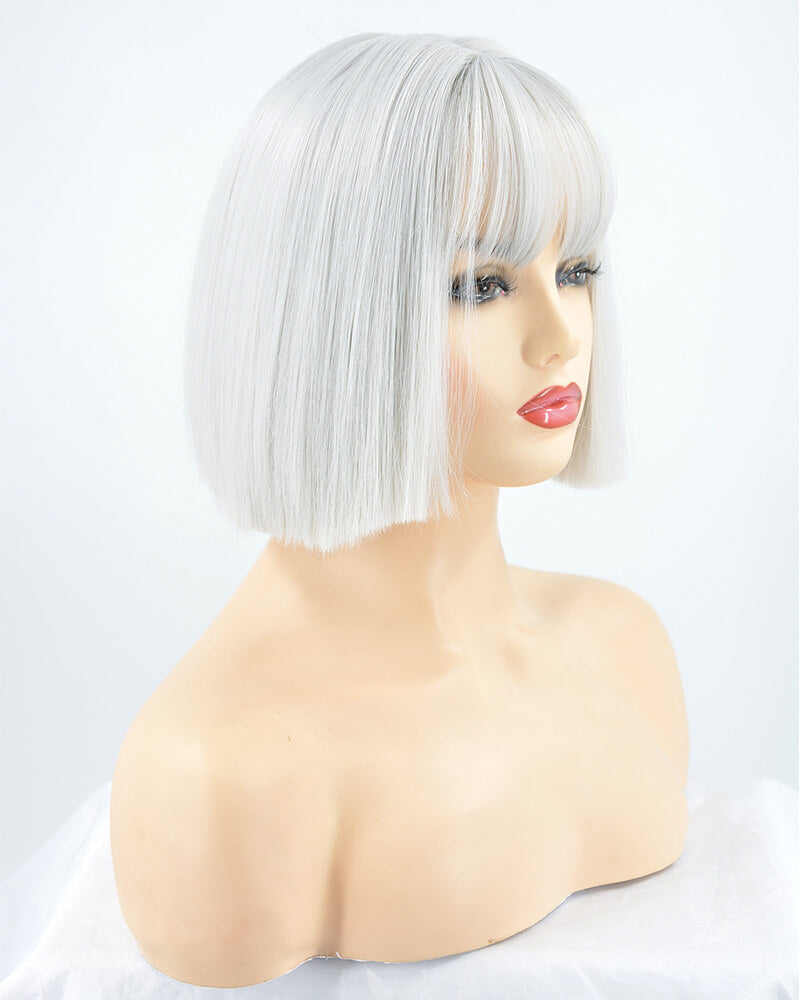 Silver Hard front Wig HW017