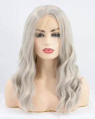 Grey Wavy Synthetic Lace Front Wig WW142