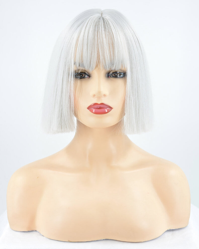 Silver Hard front Wig HW017