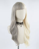 Half Grey Half Blonde Synthetic Wig HW168