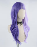 Half Purple Synthetic Lace Front Wig HW174