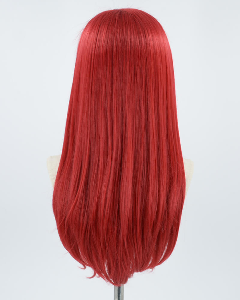 Straight Red Synthetic Lace Front Wig WW196