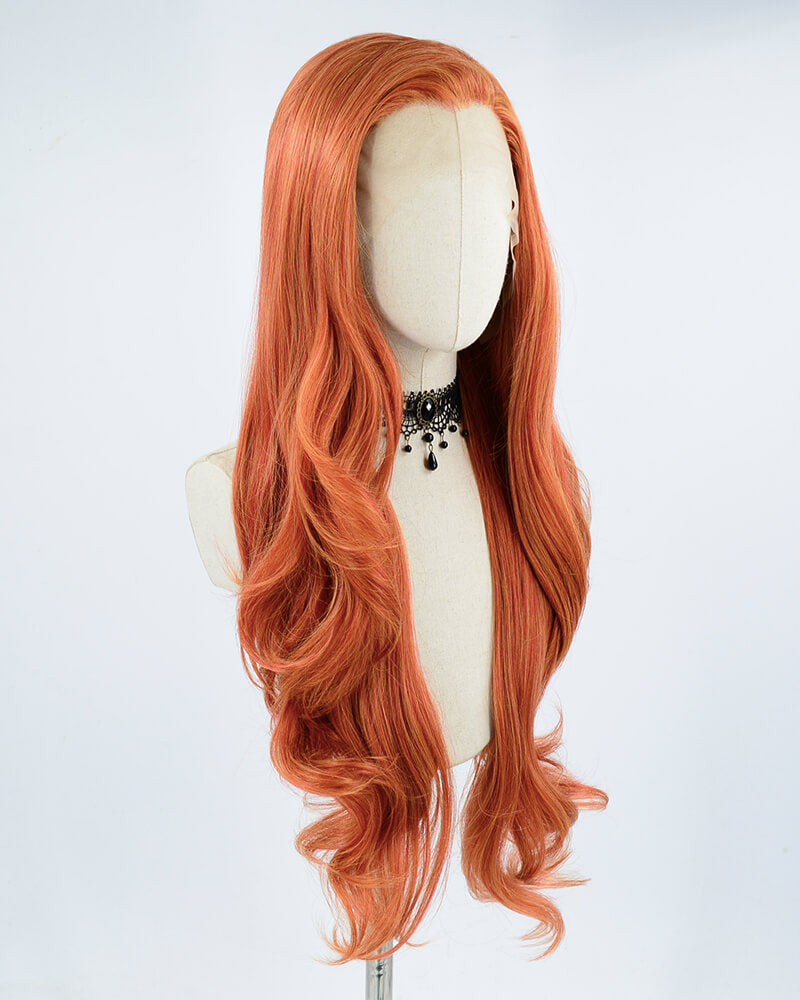 Cooper Red Synthetic Lace Front Wig WW120